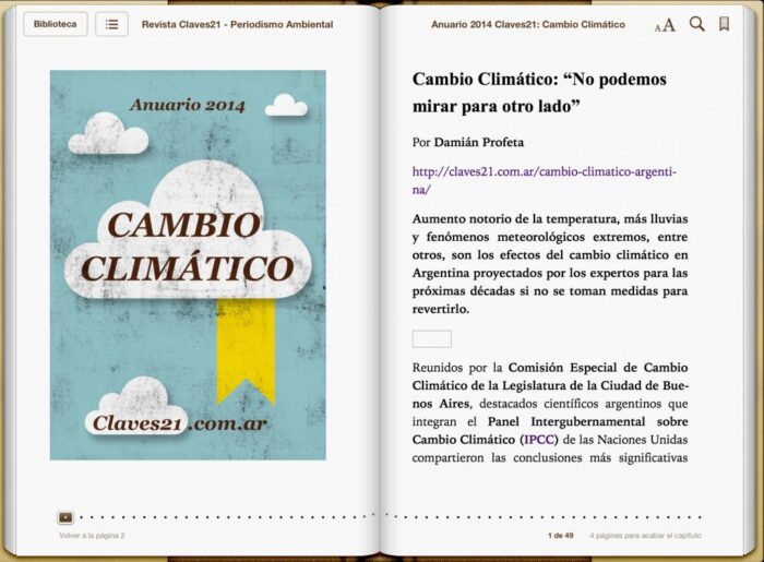 Claves21 presenta su Anuario 2014 con una selección de artículos sobre cambio climático.