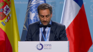 Cabandié en la COP25 de Cambio Climático en Madrid. Diciembre de 2019.