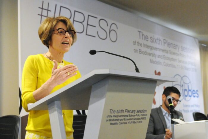 Anne Larigauderie, secretaria ejecutiva de IPBES. Foto: IISD/ENB, Diego Noguera. Gentileza de IPBES.