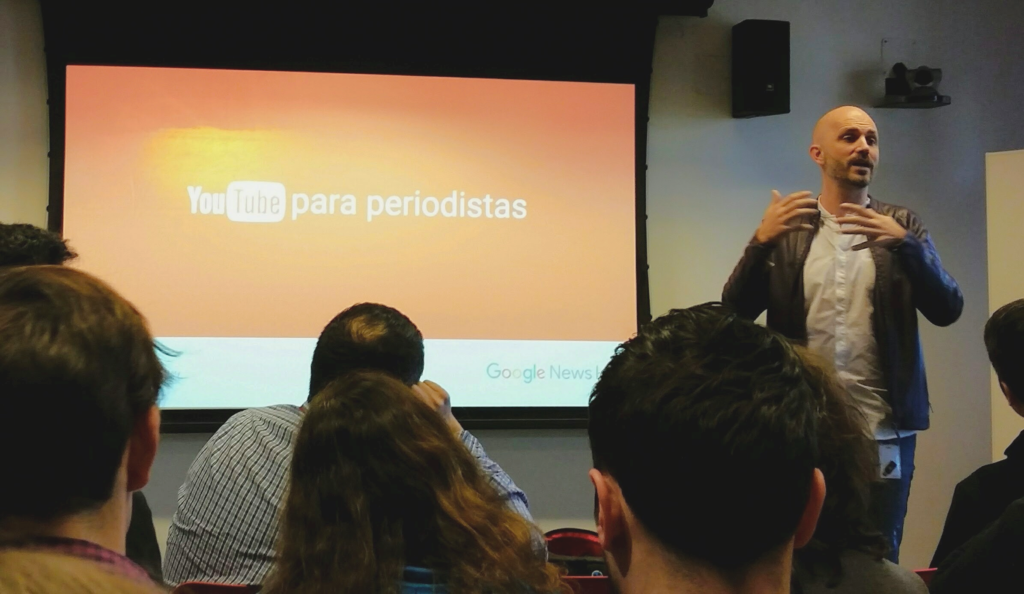 Juan Manuel Lucero, de Google News Lab. Foto: Damián Profeta. Licencia: CC BY NC 2.0.