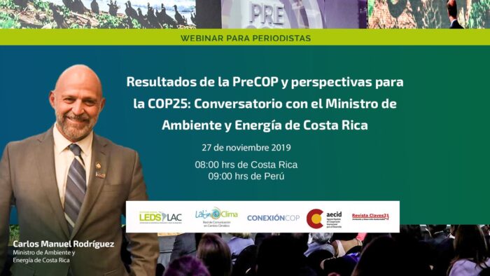 Webinario con el ministro de Ambiente de Costa Rica